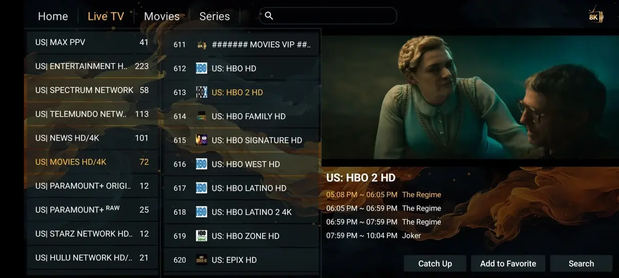 IPTV Extreme UI Preview 1