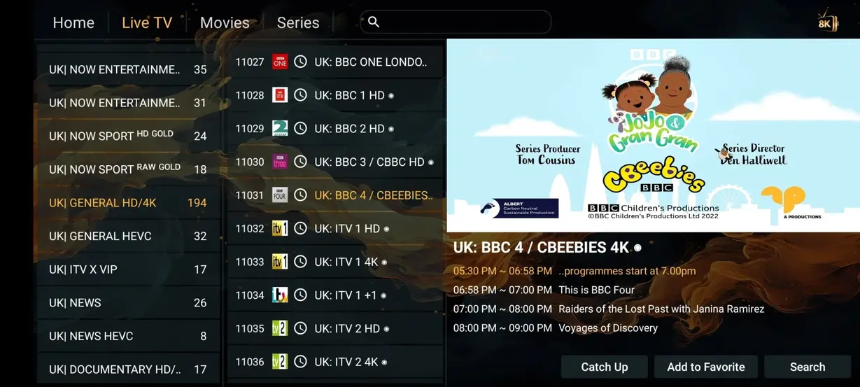 IPTV Extreme UI Preview 6