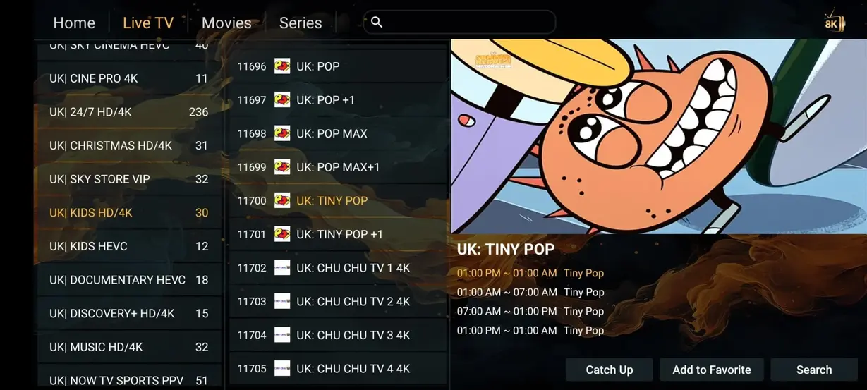IPTV Extreme UI Preview 9