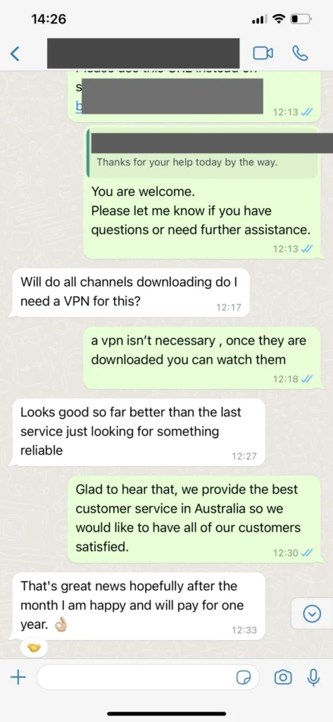 IPTV Extreme WhatsApp Review 3
